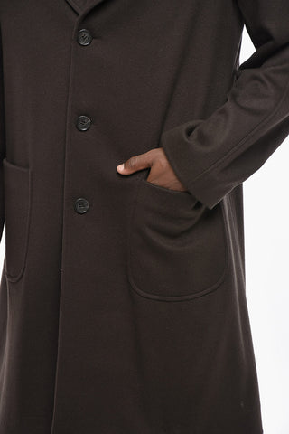 CC COLLECTION Virgin Wool Coat with Patch Pockets
