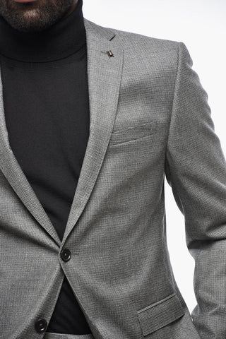 CC COLLECTION Anzug aus Schurwolle mit Pin-Check-Muster