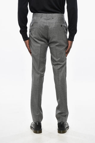 CC COLLECTION Virgin Wool Suit with Pin Check Pattern