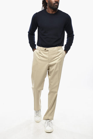 Stretch Cotton Trousers ACADEMY with Belt Loops