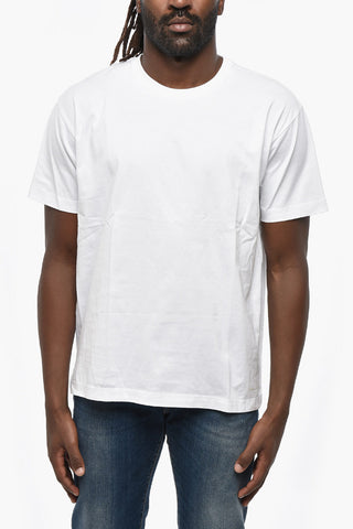 Solid Color Cotton Jersey Crew Neck T-Shirt