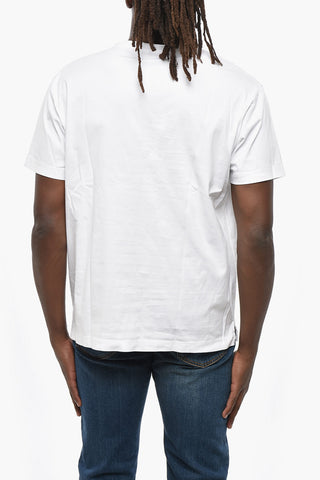 Solid Color Cotton Jersey Crew Neck T-Shirt