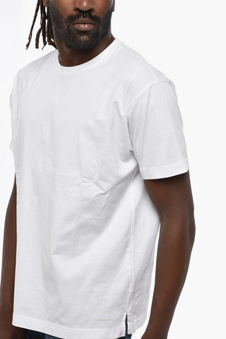 Solid Color Cotton Jersey Crew Neck T-Shirt