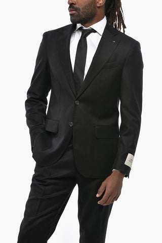 CC COLLECTION Anzug aus Schurwolle mit klassischem Revers