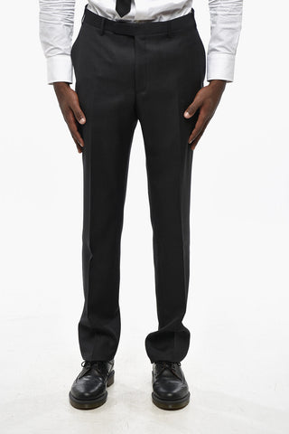 CC COLLECTION Virgin Wool Side Vents Notch Lapel 2-Button Suit