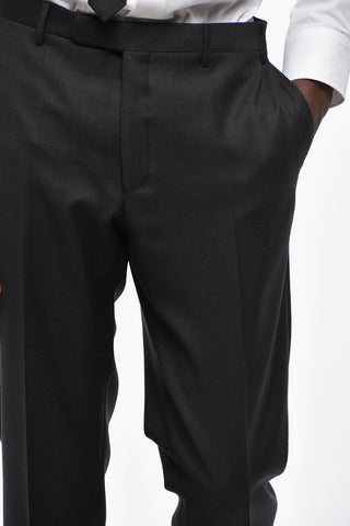 CC COLLECTION Virgin Wool Side Vents Notch Lapel 2-Button Suit