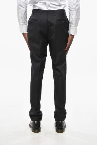 CC COLLECTION Virgin Wool Side Vents Notch Lapel 2-Button Suit