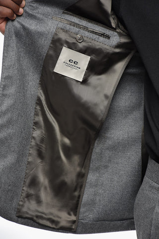 CC COLLECTION Virgin Wool Suit with Notch Lapel