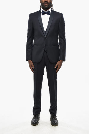 Three-Piece Suit CERIMONIA with Virgin-Wool Waistcoat with Shawl Collar