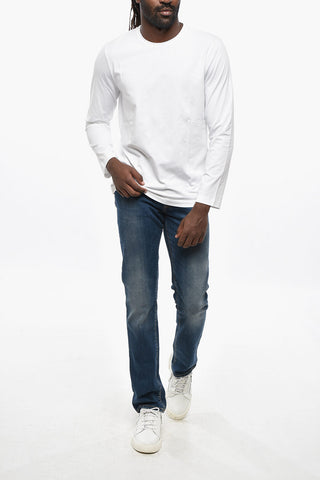 Long Sleeved Stretch Cotton T-Shirt
