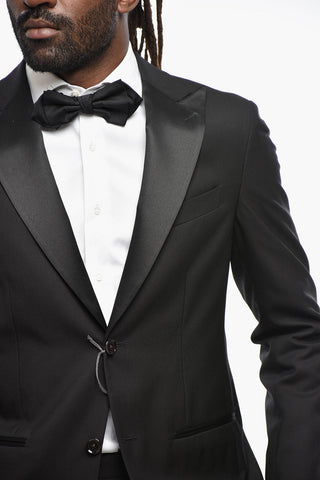 Virgin Wool Side Vents Peak Lapel CERIMONIA 2-Button Suit