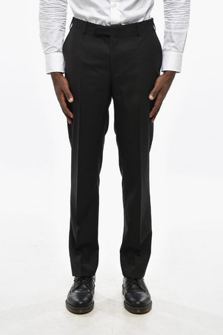 Virgin Wool Side Vents Peak Lapel CERIMONIA 2-Button Suit