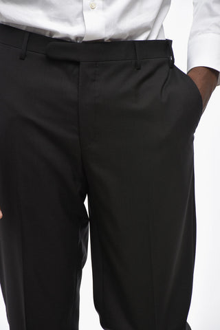 Virgin Wool Side Vents Peak Lapel CERIMONIA 2-Button Suit
