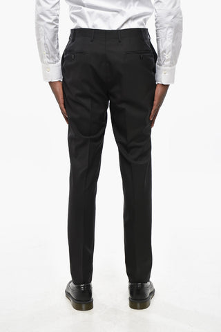 Virgin Wool Side Vents Peak Lapel CERIMONIA 2-Button Suit