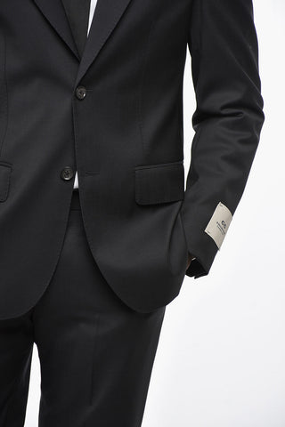 CC COLLECTION Virgin Wool Suit with Peak Lapel