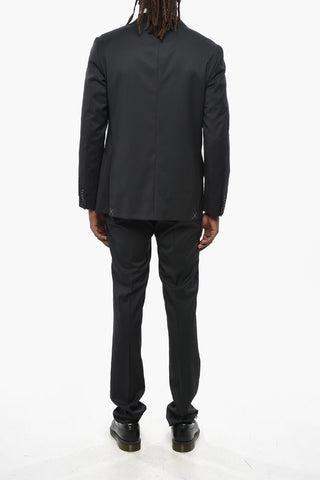 CC COLLECTION Virgin Wool Suit with Peak Lapel