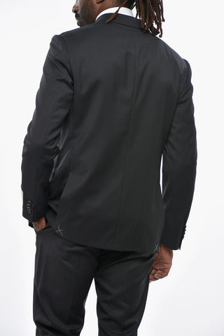 CC COLLECTION Virgin Wool Suit with Peak Lapel