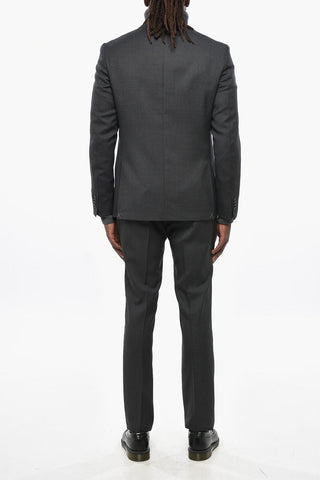 CC COLLECTION Virgin Wool Bird's Eye Suit with Classic Notch Lapel