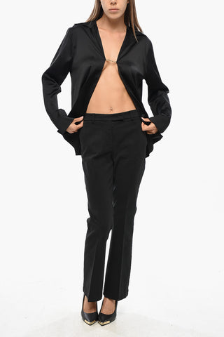 LE PAPIER Satin NOTTE Shirt with Bare-Back Design