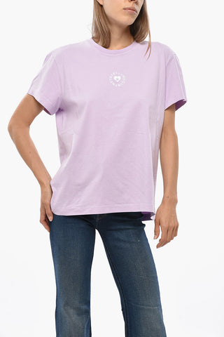 Oversized Crewneck T-Shirt with Velvet Motif