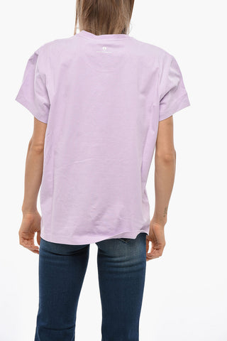 Oversized Crewneck T-Shirt with Velvet Motif