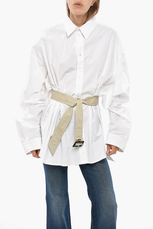 Poplin Blouse with Belt