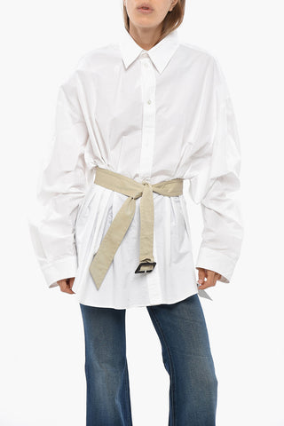 Poplin Blouse with Belt