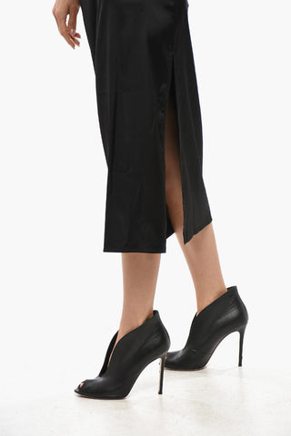 LA CASA Satin NOTTE Midi Skirt