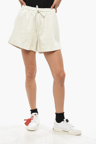 Shorts a Tinta Unita con Monogram Tono su Tono