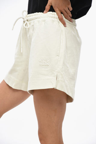 Shorts a Tinta Unita con Monogram Tono su Tono