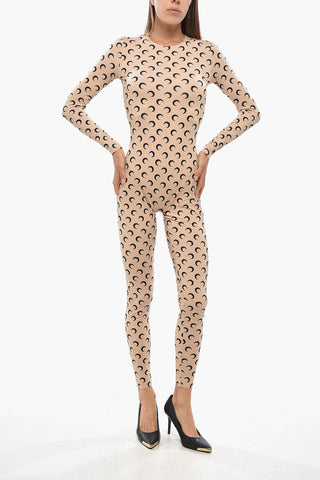 Stretch Fabric ALLOVER MOON Jumpsuit