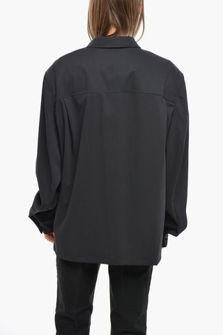 Sahariana Cotton Shirt with Concealed Buttons