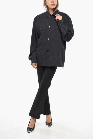 Sahariana Cotton Shirt with Concealed Buttons