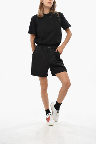 Unifarbene Shorts mit Gummibund
