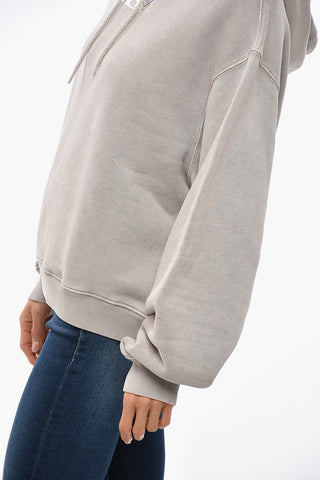 Baumwoll-Hoodie mit geprägtem Logo