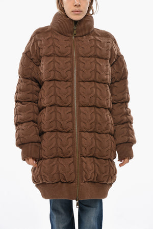 SFILATA Cable-Knit Padded Coat OVATTA