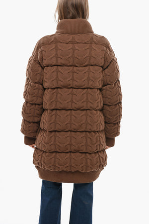 SFILATA Cable-Knit Padded Coat OVATTA