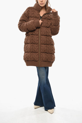 SFILATA Cable-Knit Padded Coat OVATTA