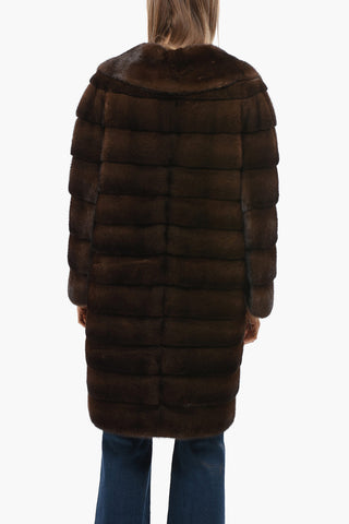 Mink Fur Coat with Notch Lapel