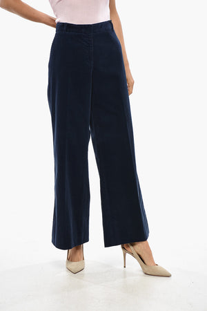 Ribbed Velour Cropped Fit Trousers MELODY