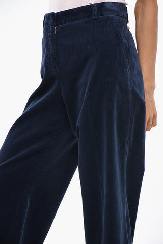 Ribbed Velour Cropped Fit Trousers MELODY