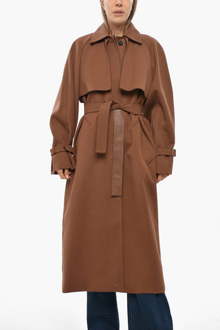 ATELIER Wool-Blend Trench COSIMO with Welt Pockets