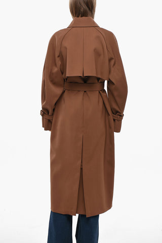 ATELIER Wool-Blend Trench COSIMO with Welt Pockets