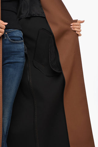ATELIER Wool-Blend Trench COSIMO with Welt Pockets