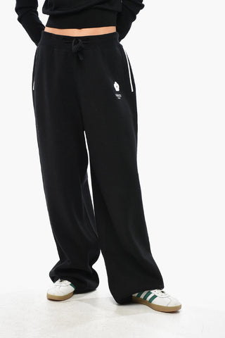 Joggers in Misto Lana con Elastico in Vita