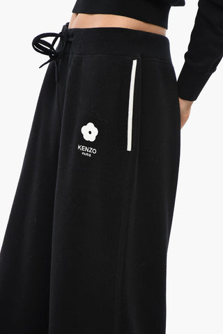 Joggers in Misto Lana con Elastico in Vita