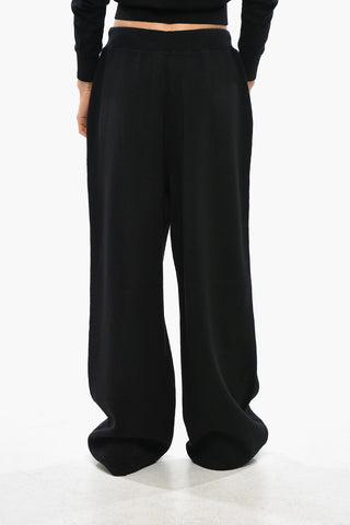 Joggers in Misto Lana con Elastico in Vita