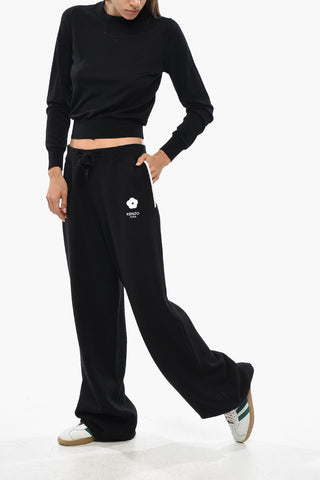 Joggers in Misto Lana con Elastico in Vita