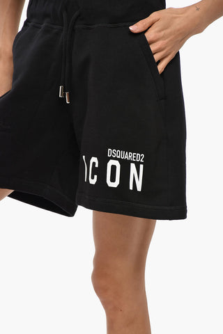 ICON Solid-Color Shorts OVER FIT With Contrast Print