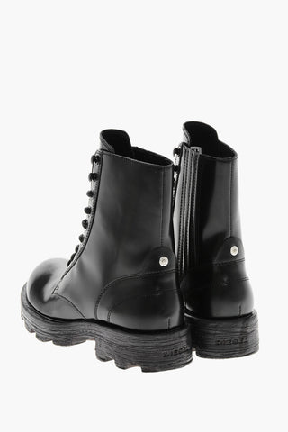 Anfibi Allacciati HAMMER in Pelle con Suola Carrarmata